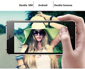 Teeno Smartphone HD 4G débloqué Noir (Android Double Caméras Quad